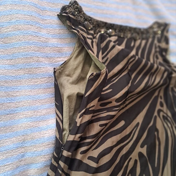 Michael Kors Zebra Print Dress, Size SP - Picture 5 of 9